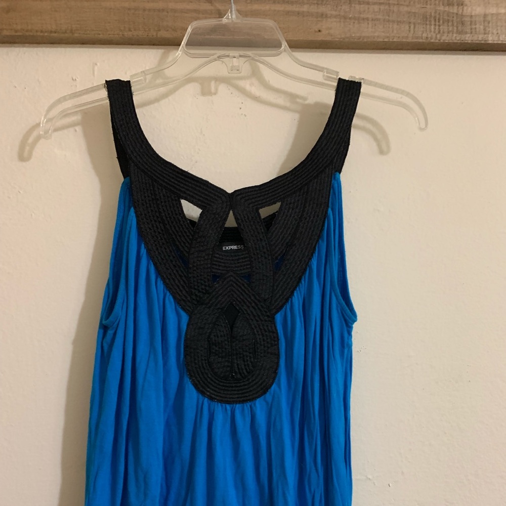 Express | Blue and Black Tank Top